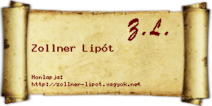 Zollner Lipót névjegykártya